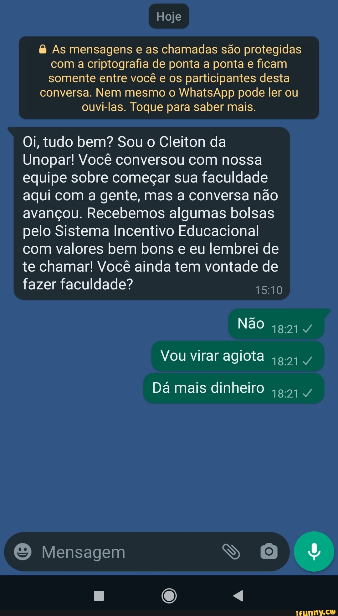 Hoje As Mensagens E As Chamadas São Protegidas Com A Criptografia De ...