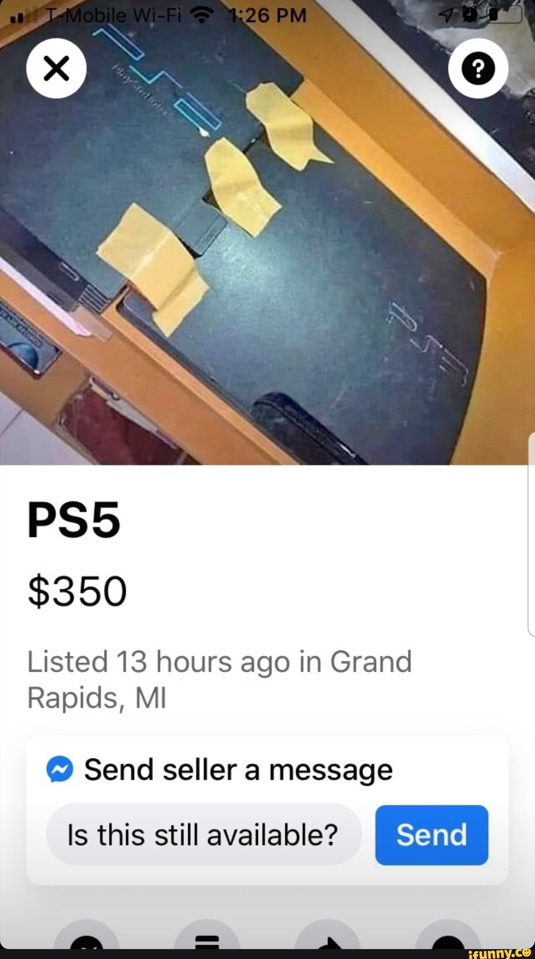 $350
Listed 13 hours ago in Grand
Rapids, MI
O Send seller a message