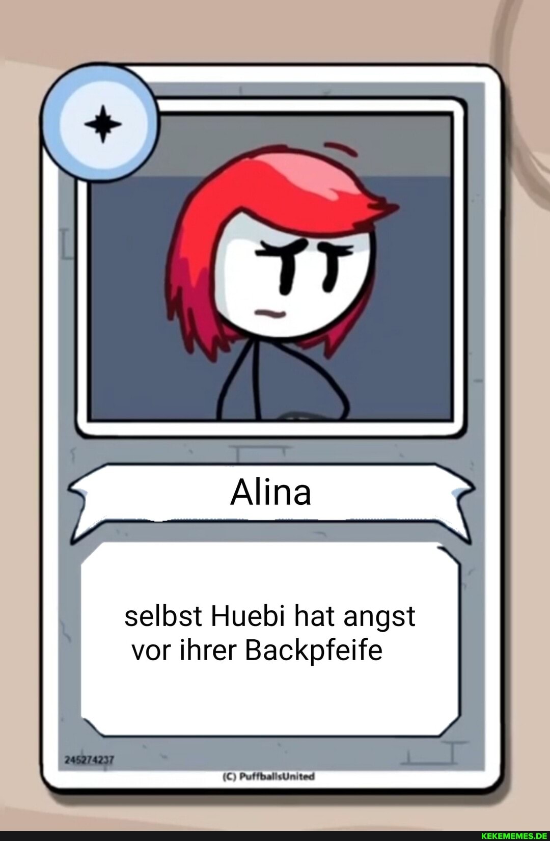 selbst Huebi hat angst vor ihrer Backpfeife