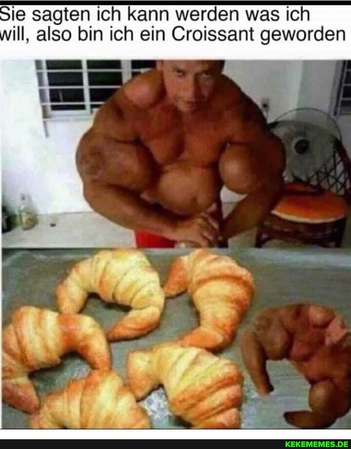 Sie sagten ich kann werden was ich ill, also bin ich ein Croissant geworden