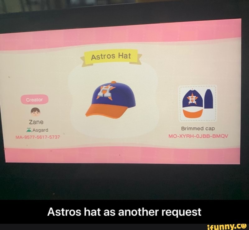 Astros hat as another request - Astros hat as another request