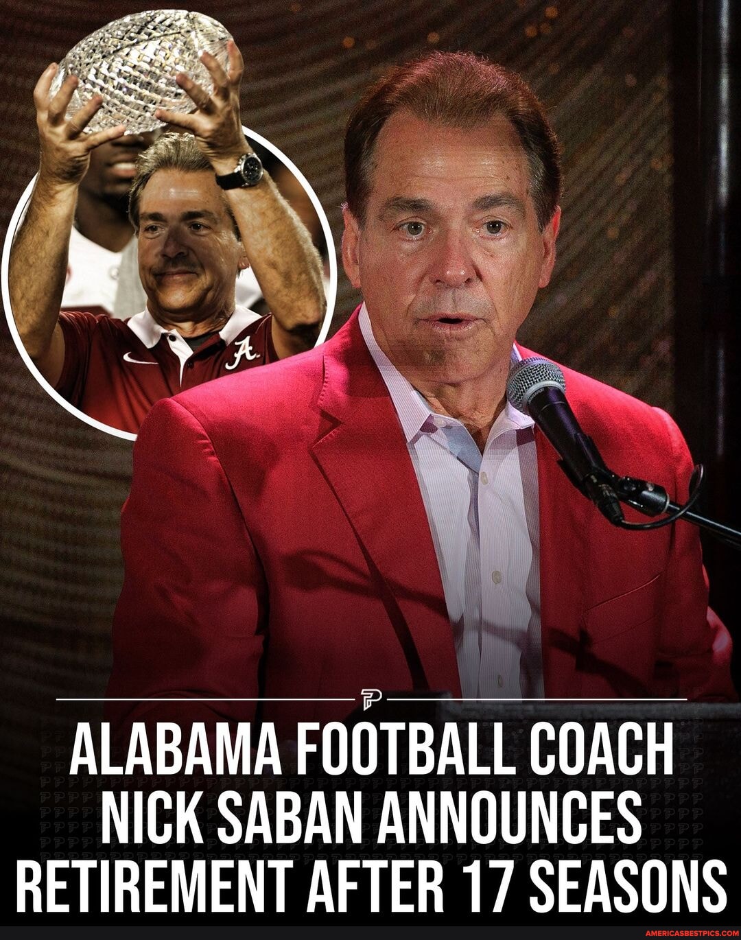 Alabama head football coach Nick Saban has officially announced his ...