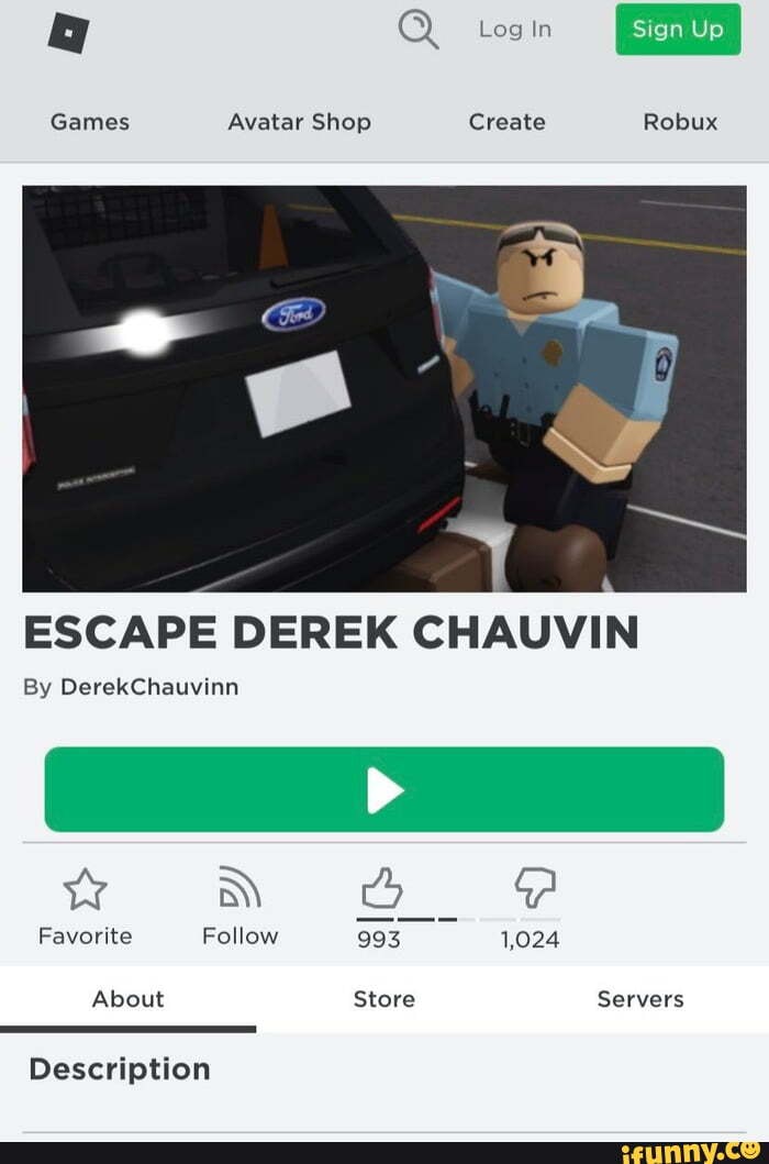 Escape Derek Chauvin Roblox Game Tersoal L - escape the police roblox