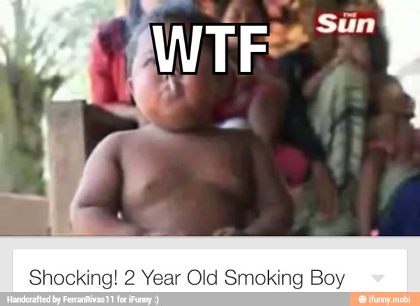 Shocking! 2 Year Old Smoking Boy