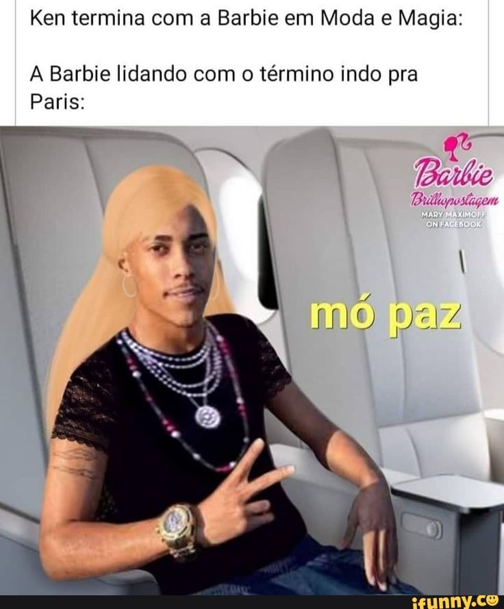 Barbie lidando com o término indo pra
Ken termina com a Barbie em Moda e Magia:
Paris: