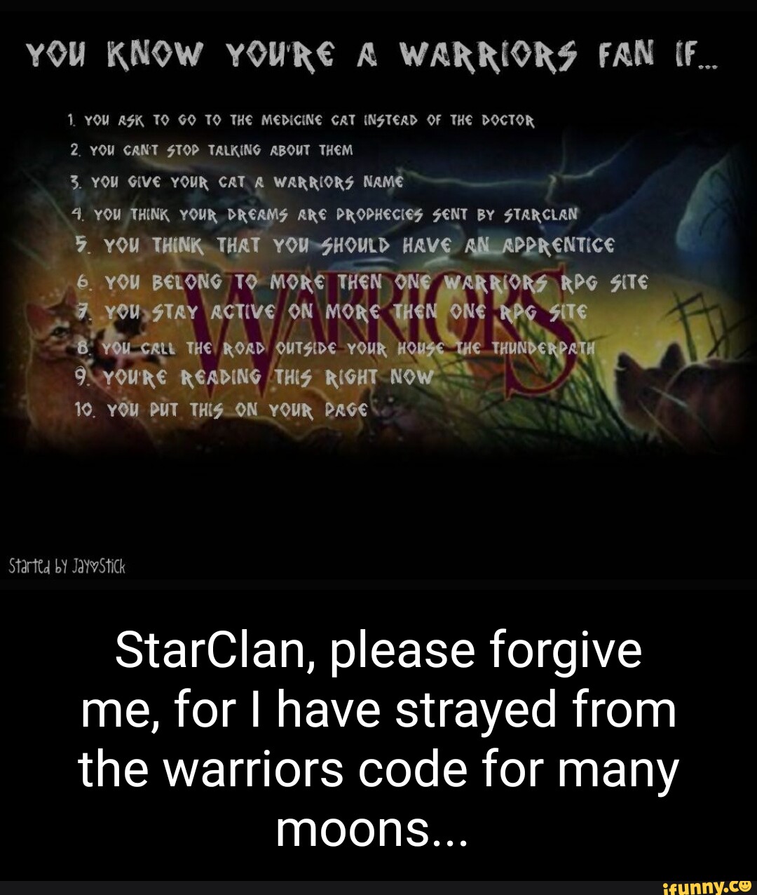 you MUST follow the warrior code if you are a warrior fan