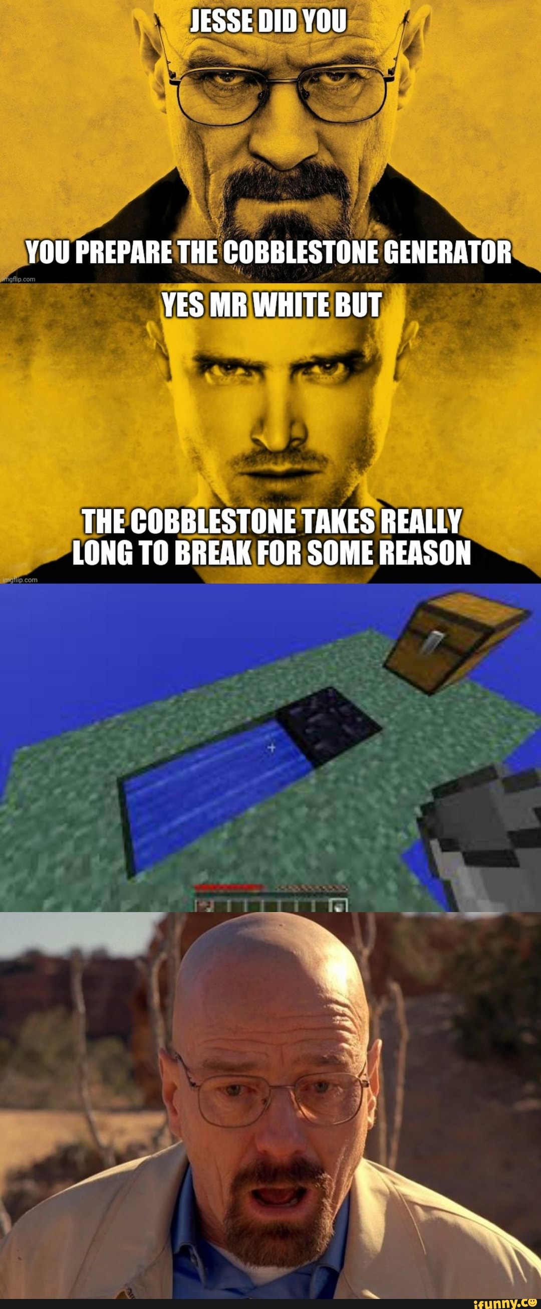 JESSE DID YOU ff YOU PREPARE THE COBBLESTONE GENERATOR YES MB WHITE BUT ...