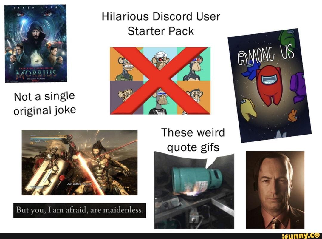 Hilarious Discord User Starter Pack Not a single original joke These ...