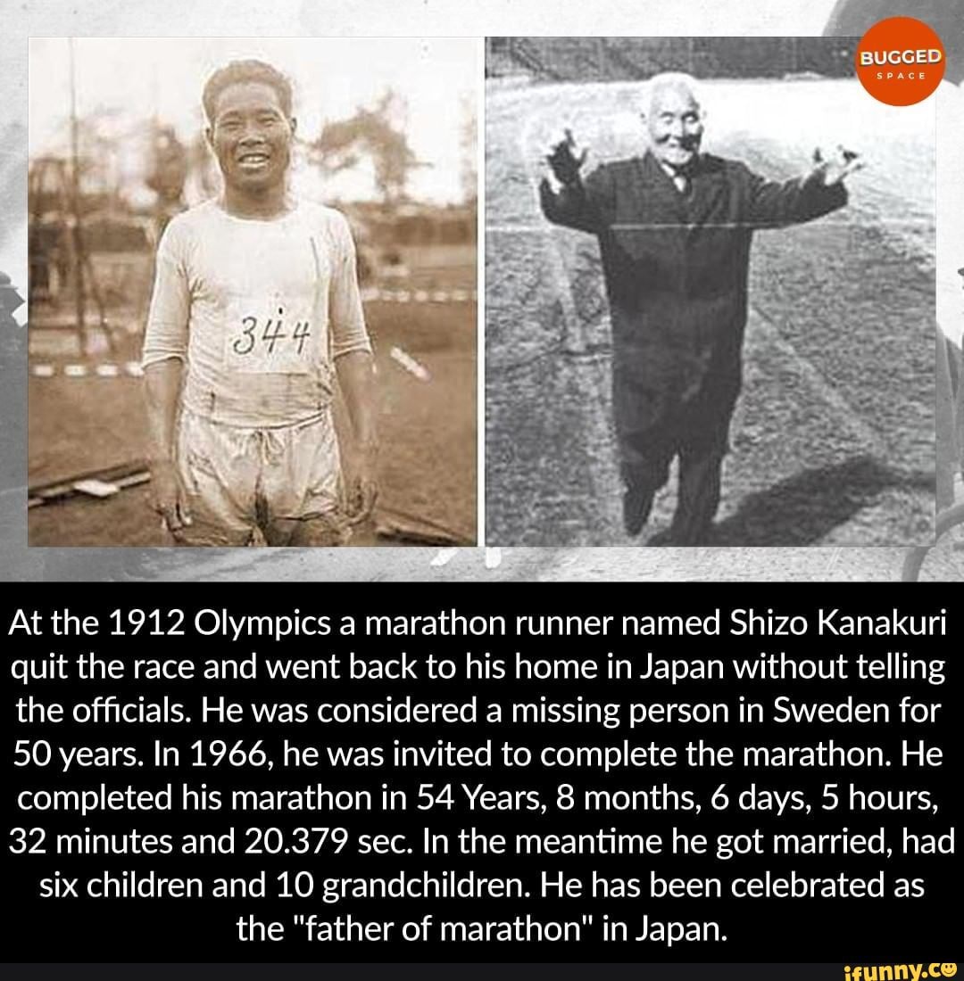 At The 1912 Olympics A Marathon Runner Named Shizo Kanakuri Quit The ...