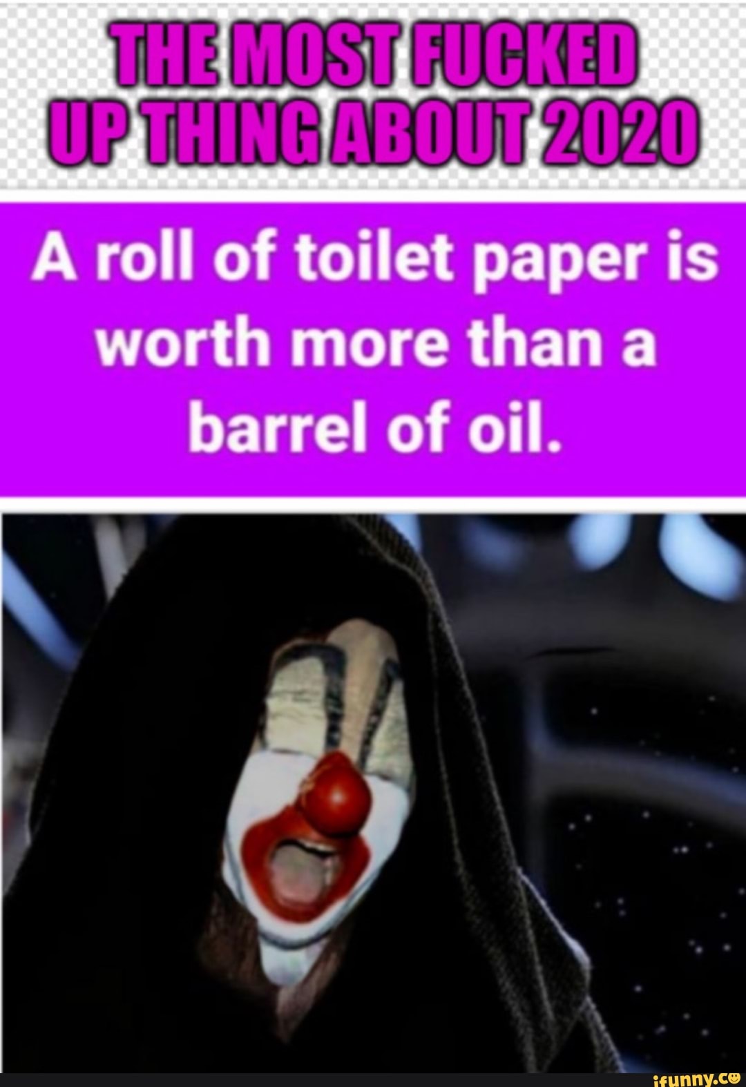 A roll of toilet paper is
worth more than a
barrel of oil.