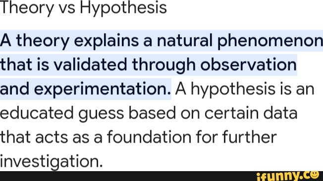 natural hypothesis theory