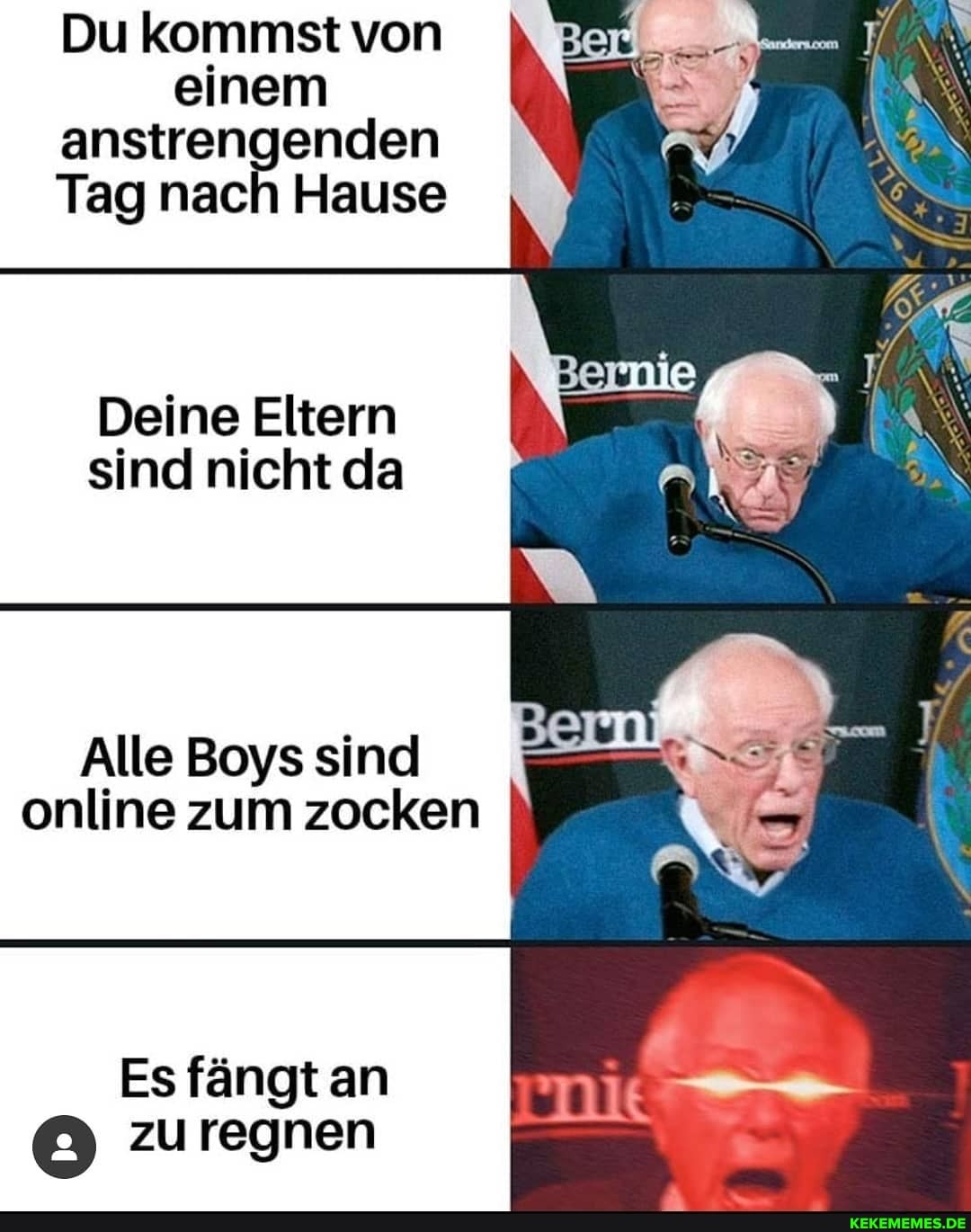 Du kommst von einem anstrengenden
Tag nach Hause
Deine Eltern sind nicht da
Alle Boys sind online zum zocken
Es fängtan zu regnen