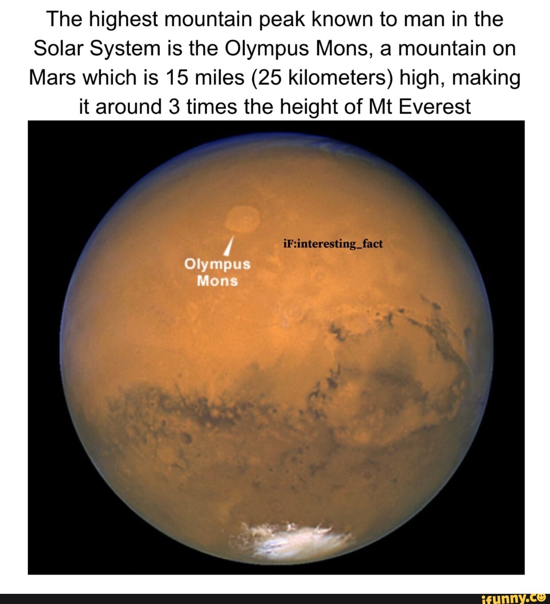 The Highest Mountain Peak Known To Man In The Solar System