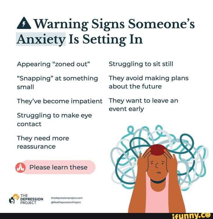 A Warning Signs Someone's Anxiety Is Setting In Appearing 