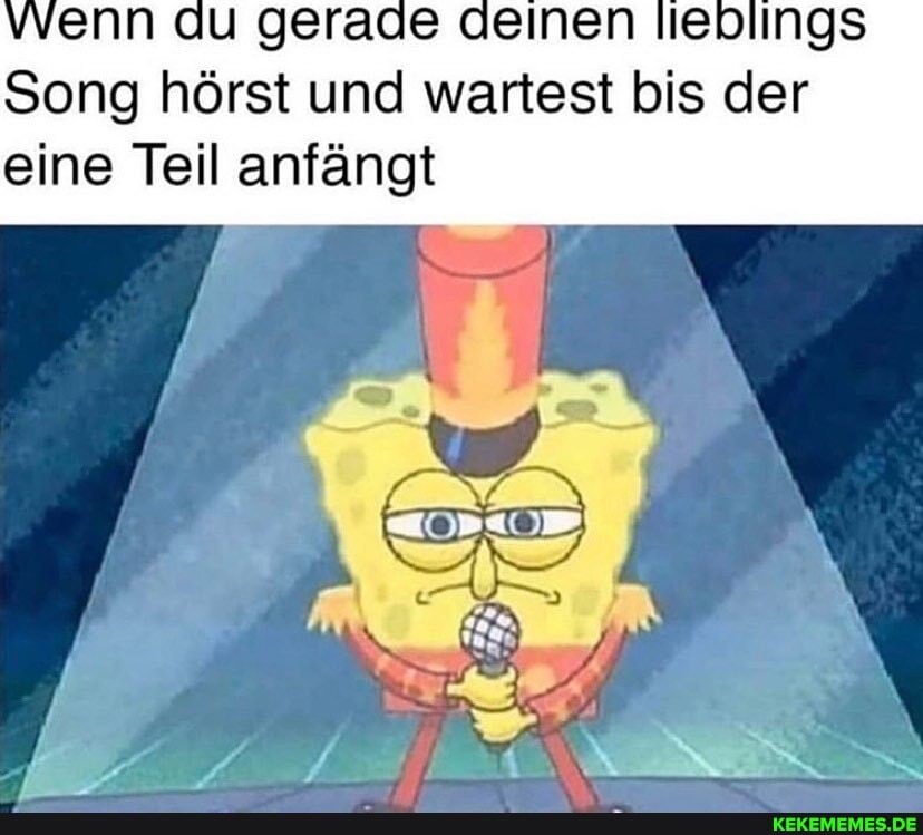 Wenn au gerade aeinen lieblings
Song hörst und wartest bis der
eine Teil anfängt