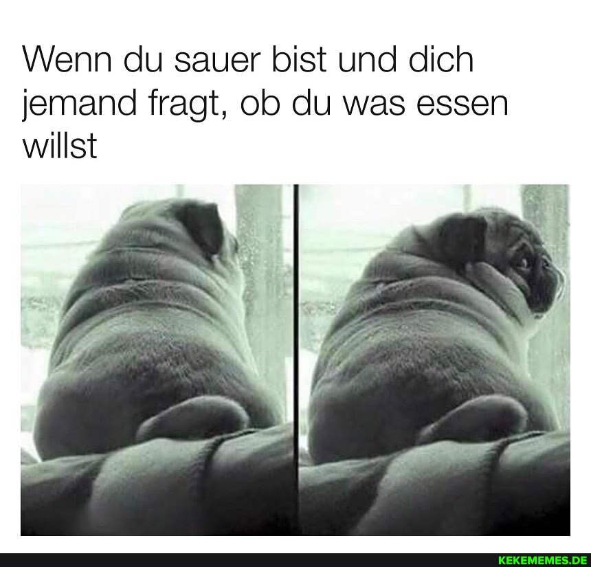 Wenn du sauer bist und dich jemand fragt, ob du was essen willst