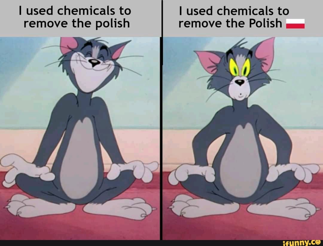Used chemicals to used chemicals to remove the polish remove the Polish iFunny