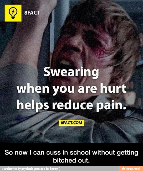 So now I can cuss in school without getting
bitched out. - So now I can cuss in school without getting bitched out.