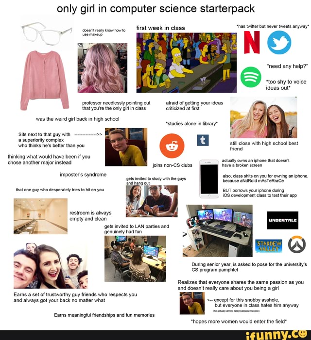 Only girl in computer science starterpack - iFunny