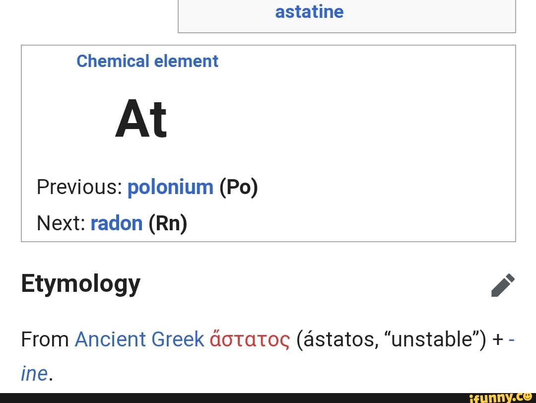 astatos element