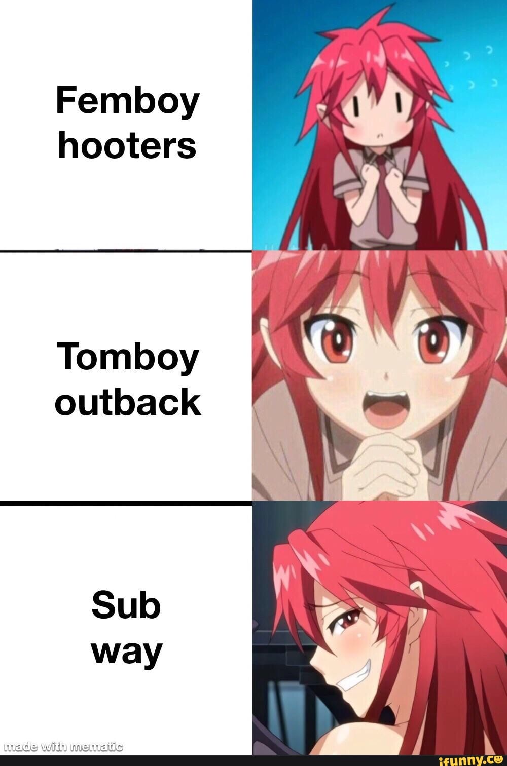 Tomboy Outback vs Femboy Hooters 