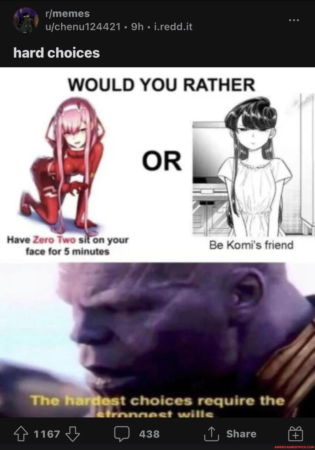 It's a hard choice to make : r/memes