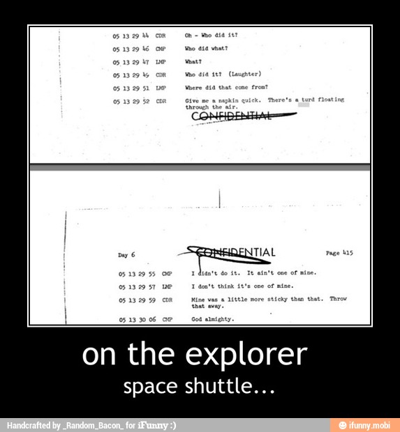 on the explorer
space shuttle...