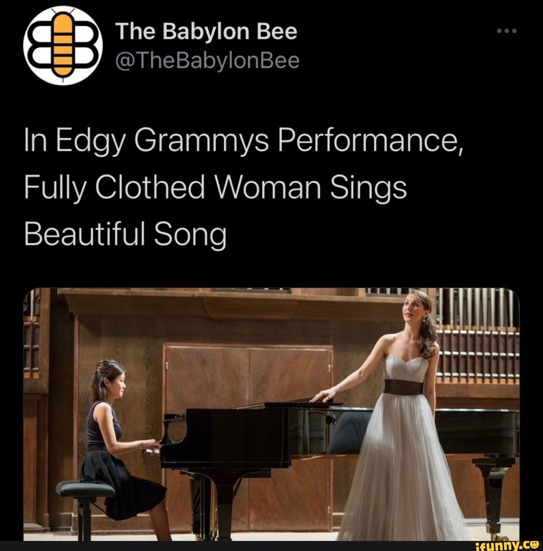 The Babylon Bee @TheBabylonBee In Edgy Grammys Performance, Fully ...