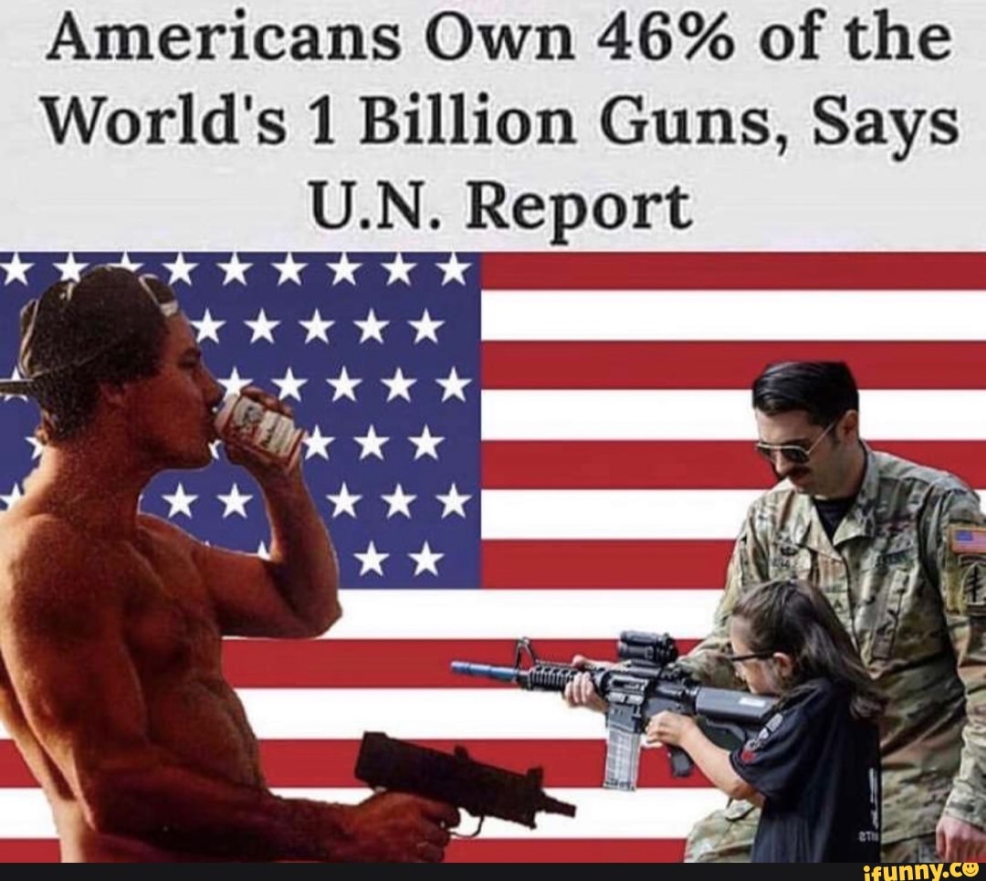 Americans Own 46% of the
World's 1 Billion Guns, Says
U.N. Report