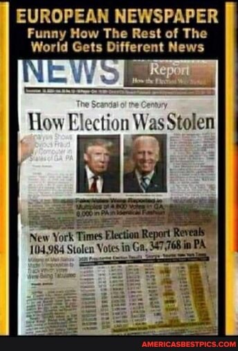 EUROPEAN NEWSPAPER Funny How The Rest of The
World Gets Different News
Was
Neo
104,984 Stole
