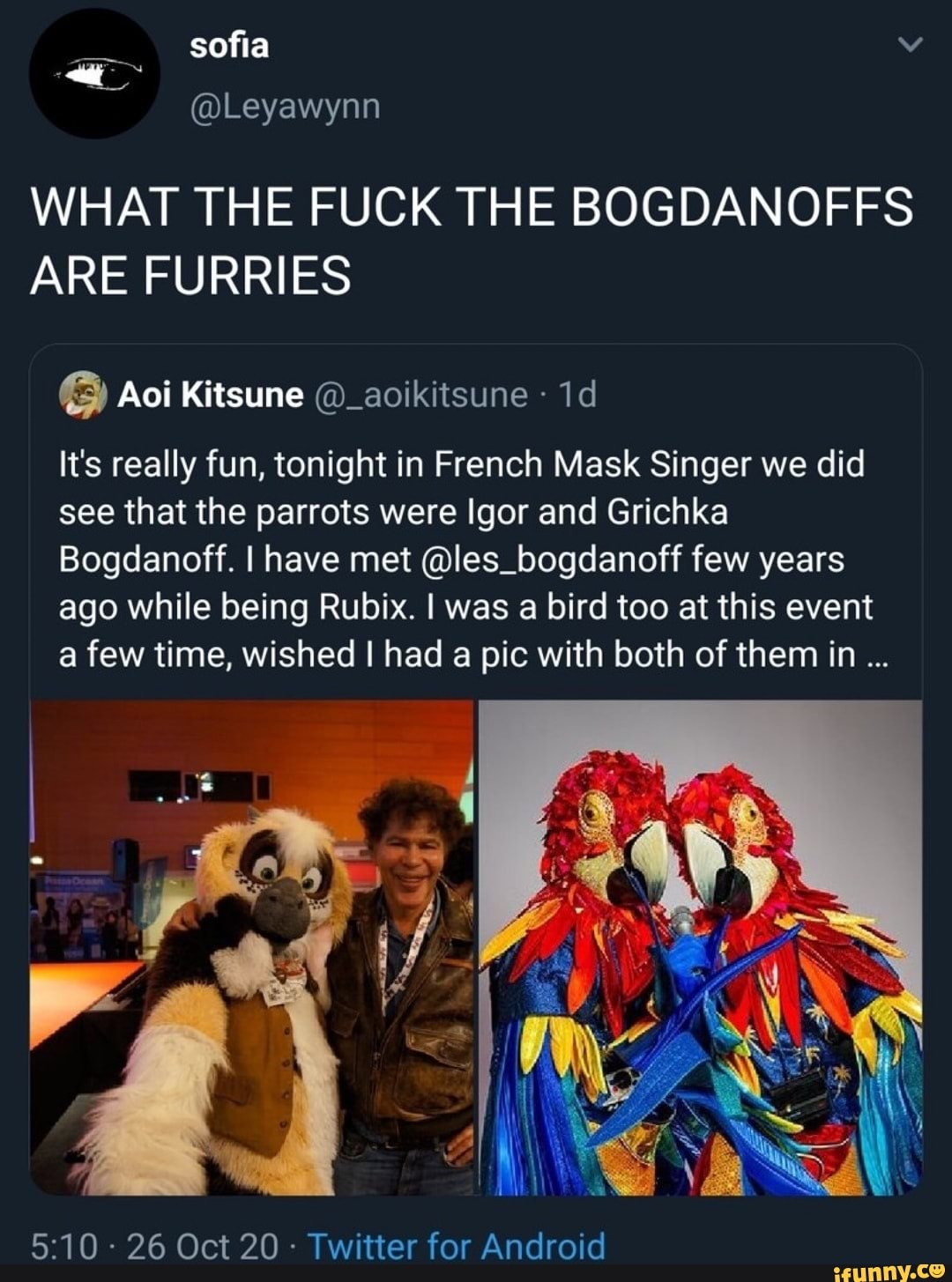 Sofia vv WHAT THE FUCK THE BOGDANOFFS ARE FURRIES Aoi ...