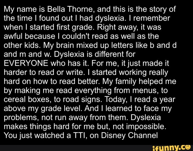 My name is bella thorne