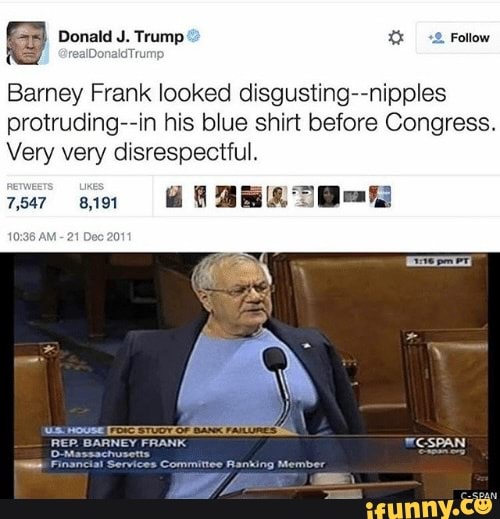 barney frank looked disgusting