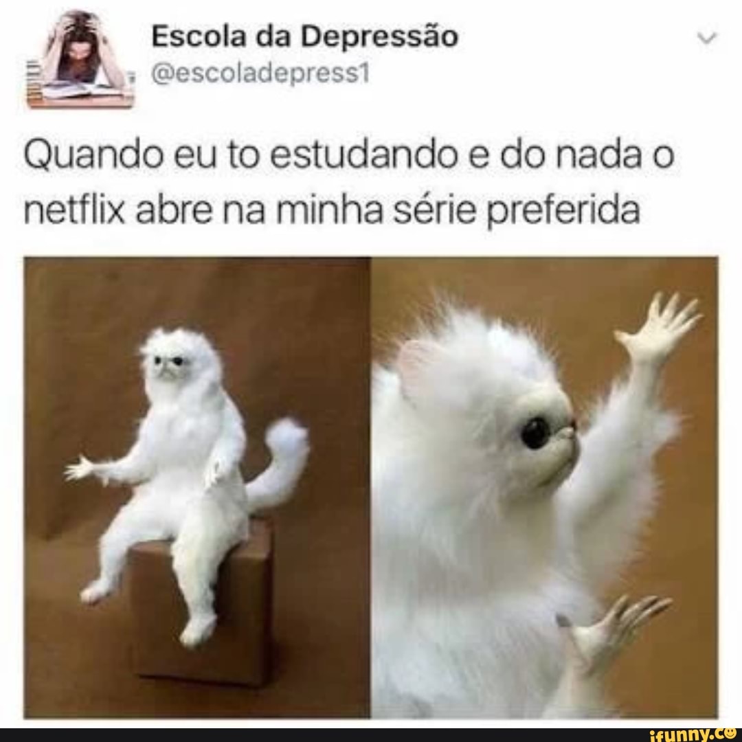6 Escola da Depressão
Quando eu to estudando e do nada o
netflix abre na minha série preferida