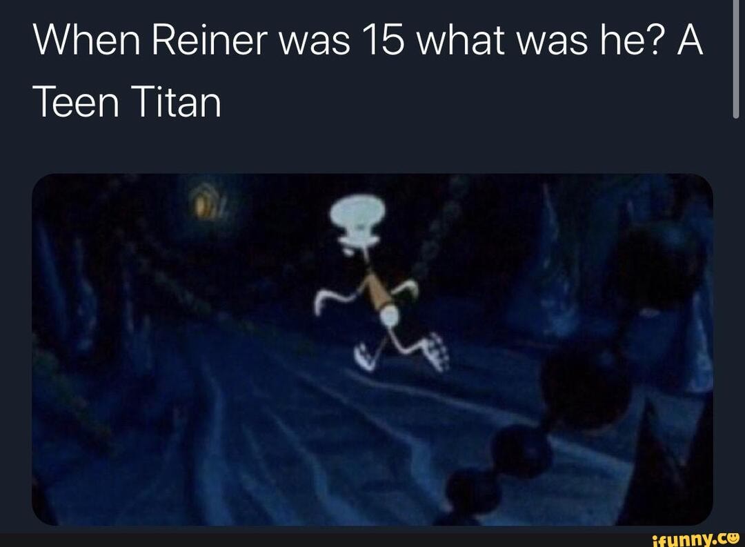 When Reiner was 15 what was he? A Teen Titan