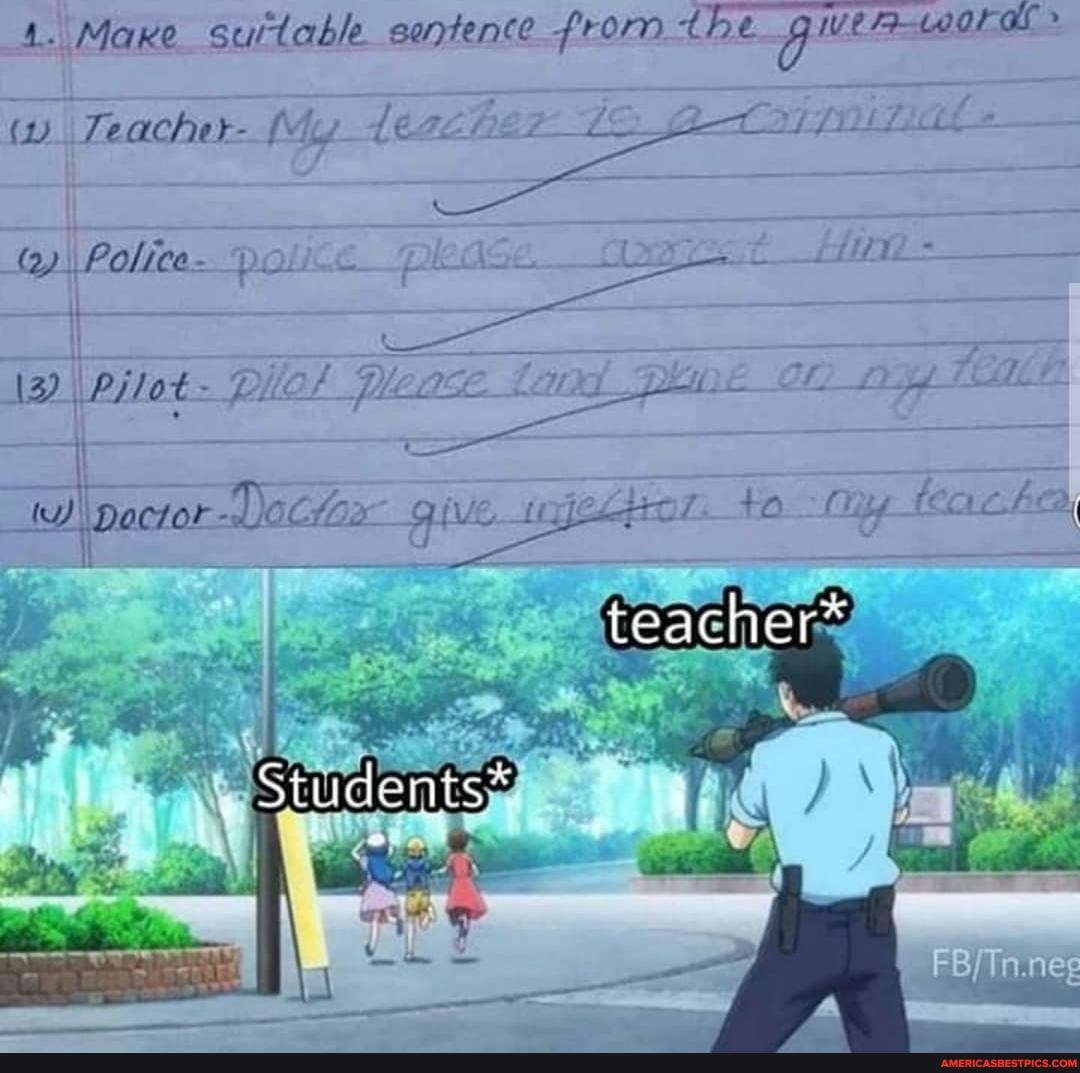 4. Make surtable sentence from the
Teacher- My 1eaci
Police- Dalk
13) I Pilot- 7 lot Of) TEMS