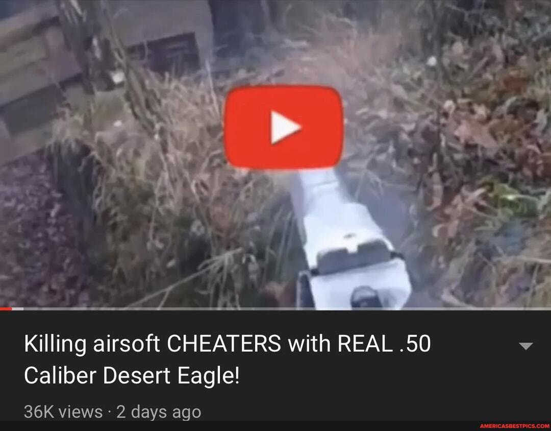 Killing airsoft CHEATERS with REAL .50 Caliber Desert Eagle! views 2