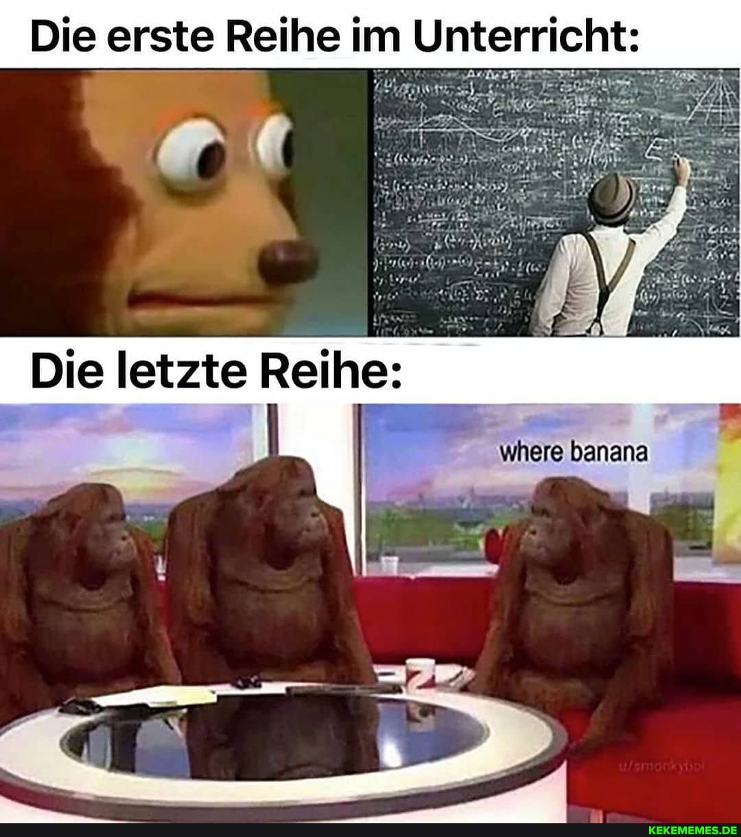Die erste Reihe Im Unterricht:
Die letzte Reihe
wihere