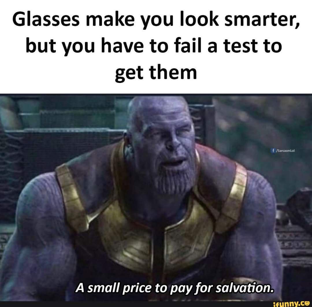 Glasses make you look smarter, but you have to fail a test to get them