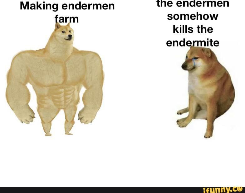 Making endermen me engermen
'ar somehow
kills the
end ite