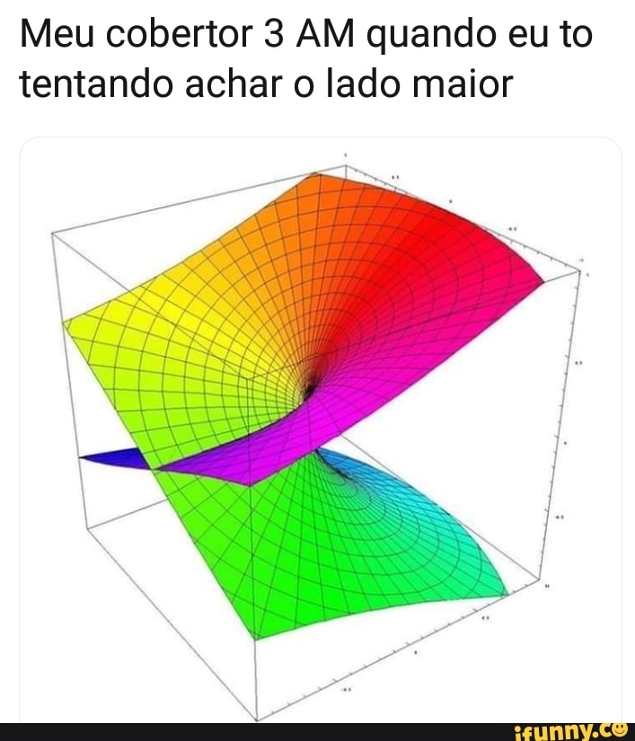 Meu cobertor 3 AM quando eu to tentando achar o lado maior