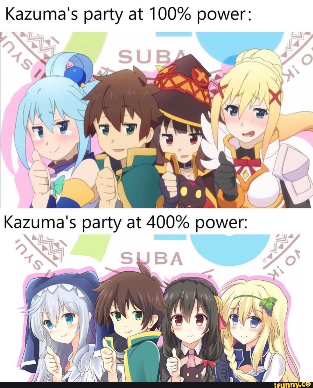 Kazumas Party At 100 Power Ifunny