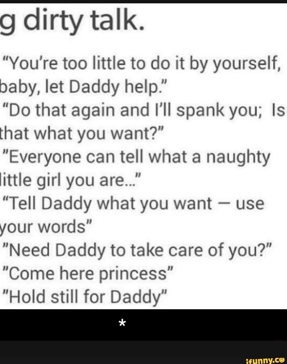 Dirty talk daddy