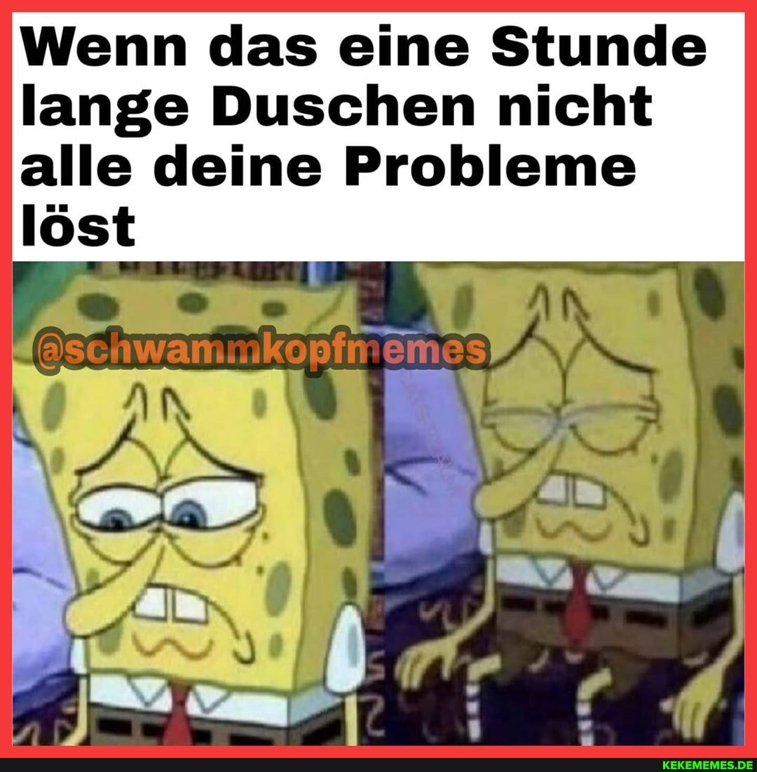 Wenn das eine Stunde lange Duschen nicht alle deine Probleme löst
aschwannkopimenes