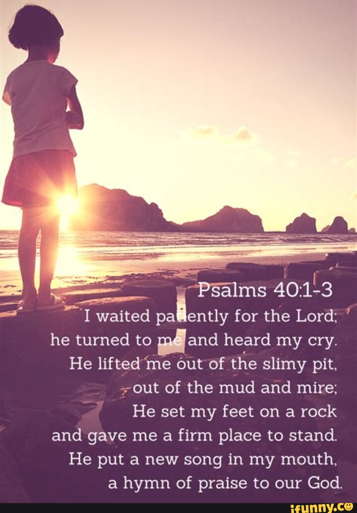 Psalms waited ntly for the Lord: he turned to I and heard my cry. He ...