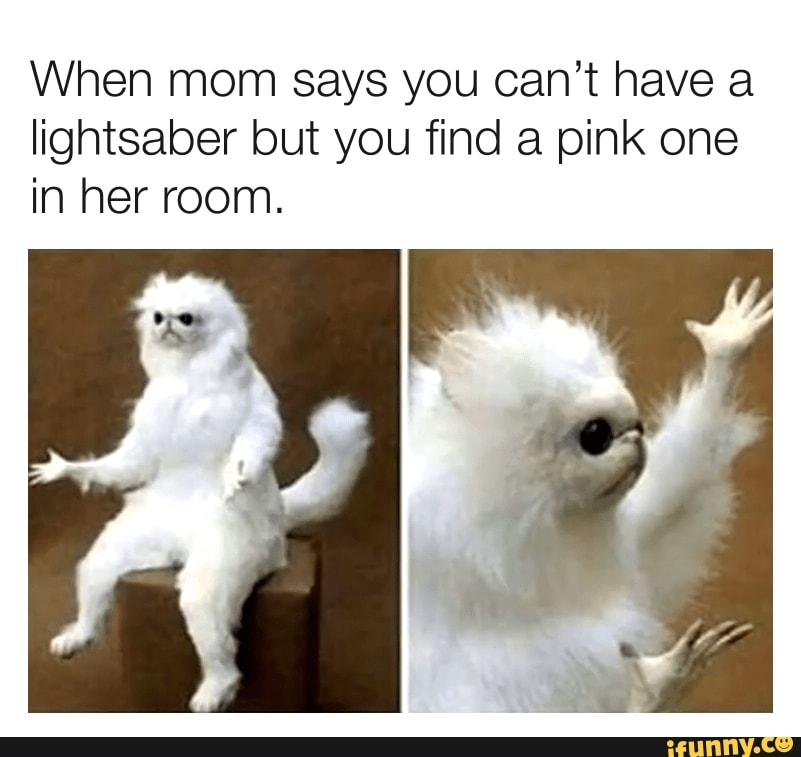 When mom says you can't have a lightsaber but you find a pink one in ...