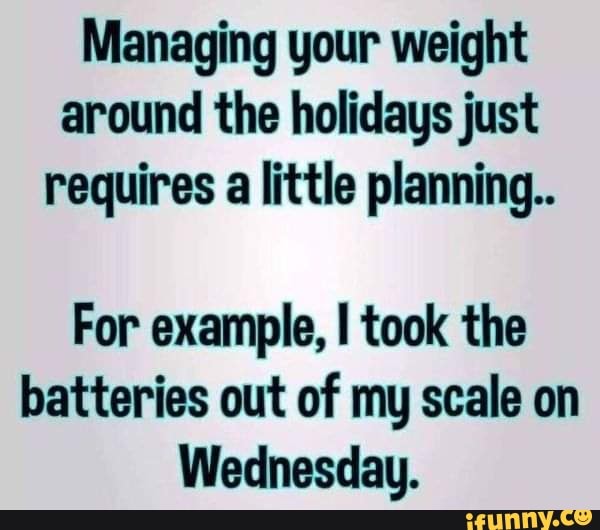 Managing your weight around the holidays just requires a little