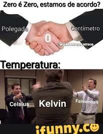 Zero é Zero, estamos de acordo?
Kelvin