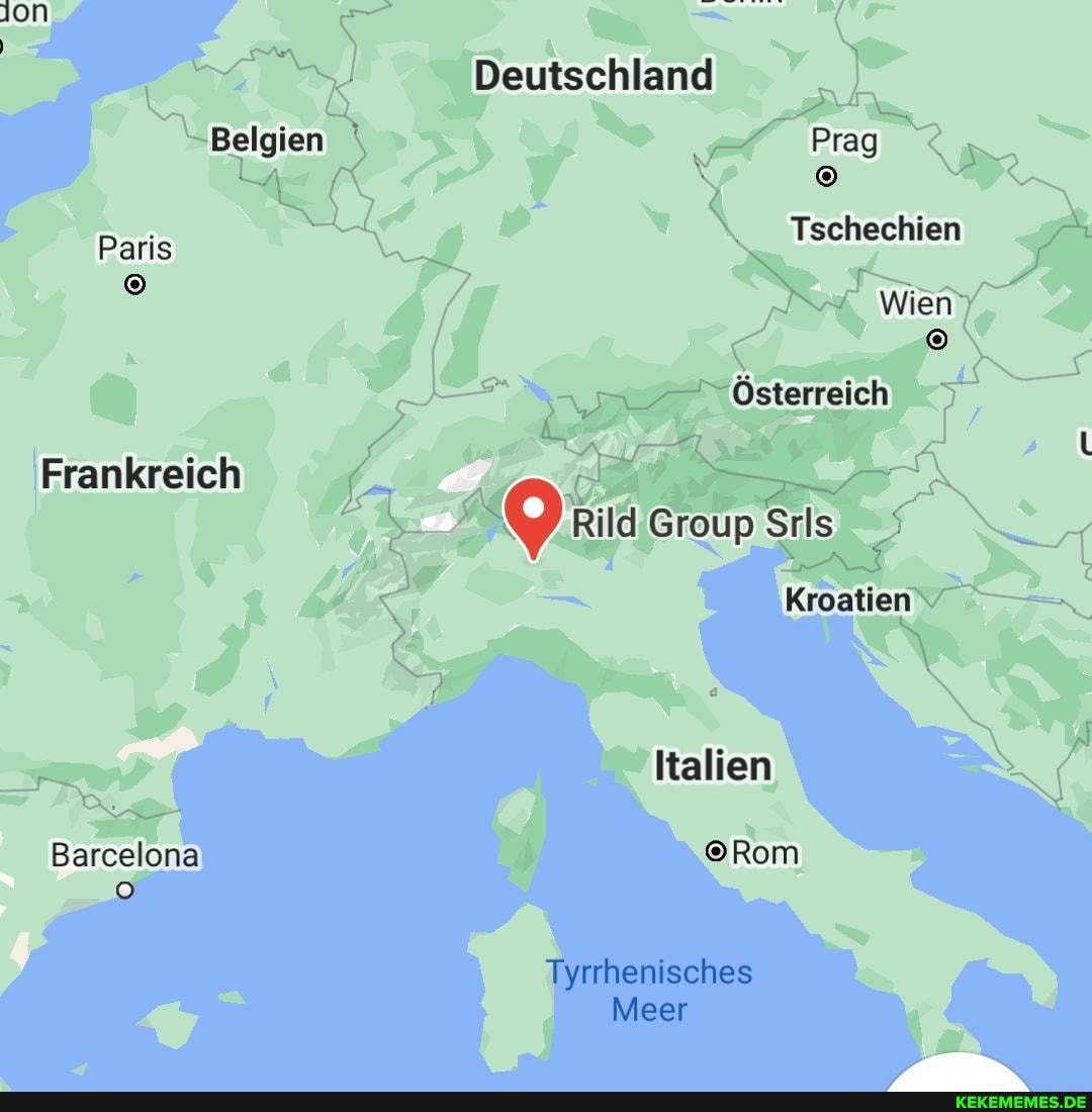 Ion
Deutschland
Belgien Prag
Tschechien
Paris wien
Österreich
Frankreich
Rild'Group Sris
Kroatien
Italien
Barcelona
Tyrrhenisches
Meer