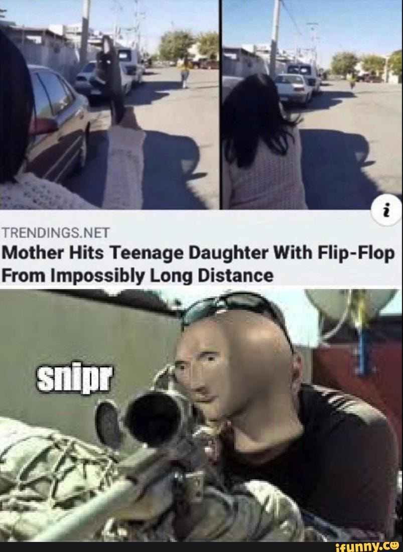 TREND ING. NET
Mother Hits Teenage Daughter With Flip-Flop
From Impossibly Long Distance